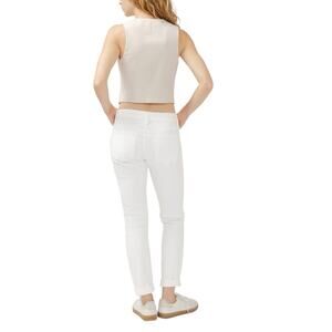 Silver Jeans Womens Boyfriend Skinny Super Stretch White Size 26 28x25